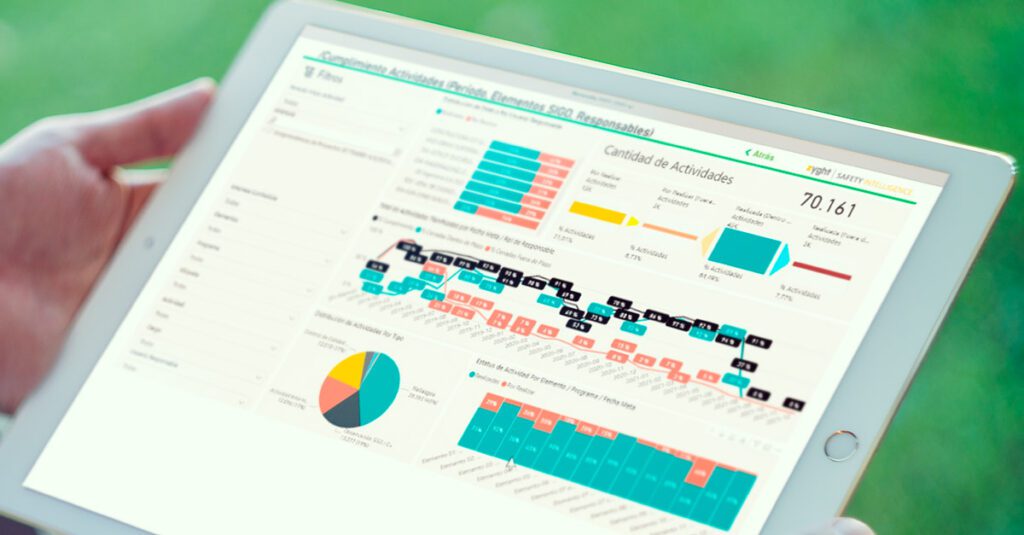 Matriz de cumplimiento normativo en una tablet