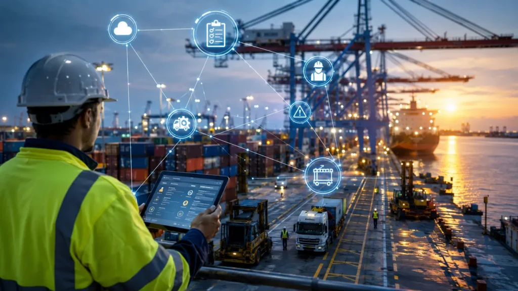 Operaciones simultáneas en puertos cómo evitar conflictos operacionales con permisos digitales